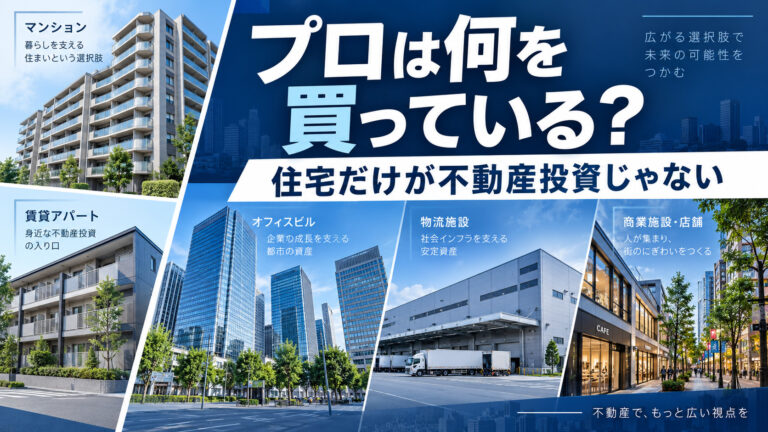 なぜプロは住居用だけを見ないのか？事業用不動産が「投資」として面白い理由
