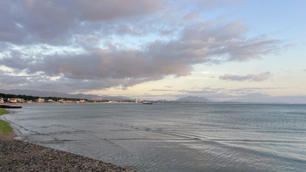 福間海岸周辺の海沿いの景色