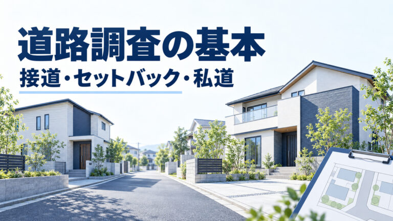 道路調査の基本｜接道・セットバック・位置指定道路と私道の注意点